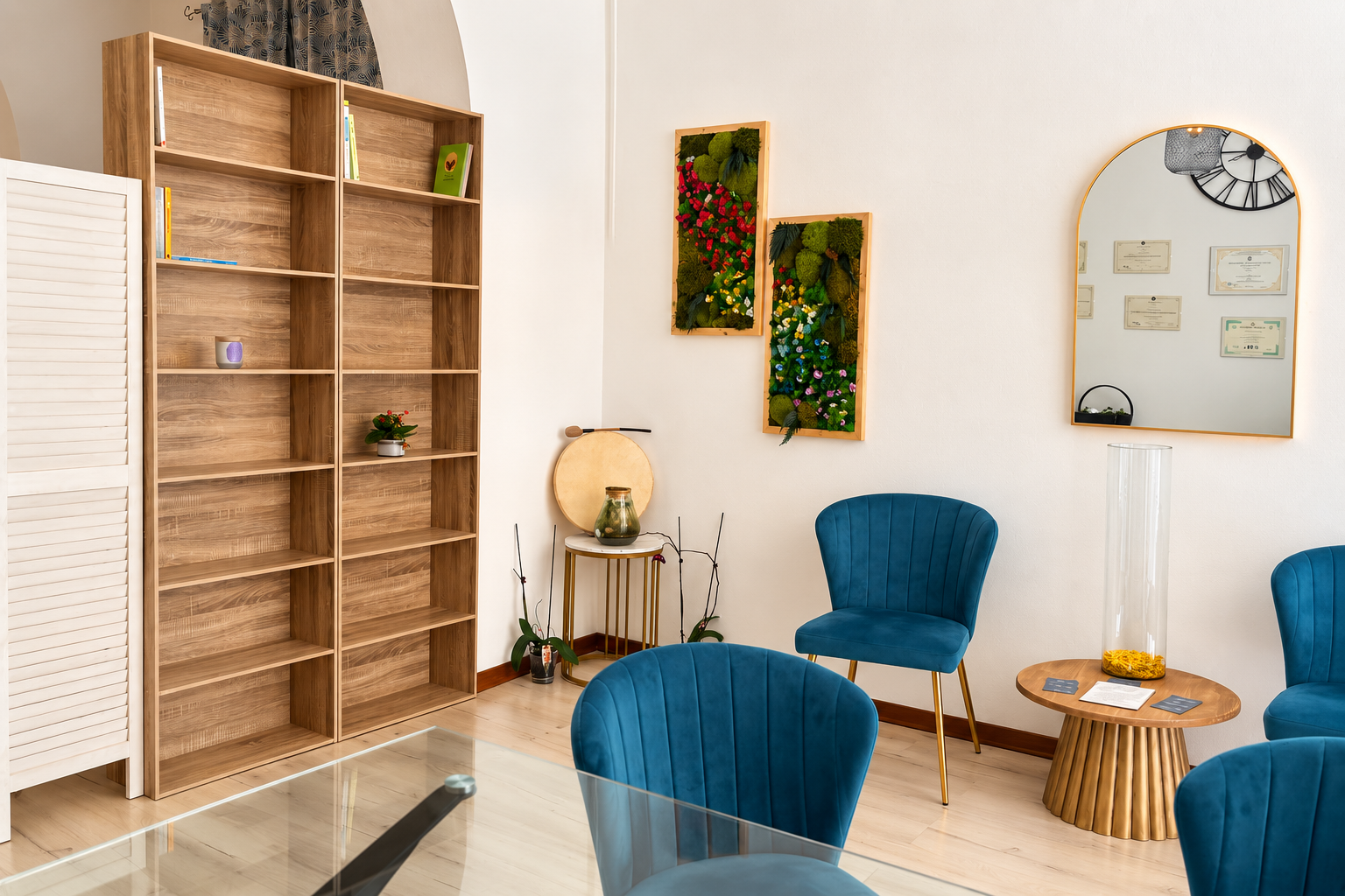 Spazio dedicato all’ascolto nello studio Amadahy